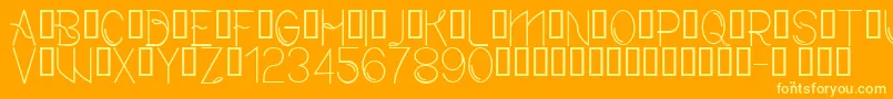 CfmodernRegular Font – Yellow Fonts on Orange Background
