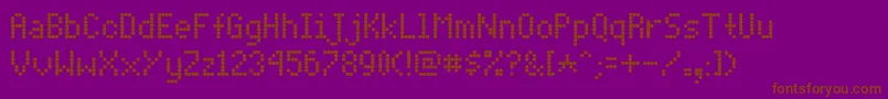 Dotmatri Font – Brown Fonts on Purple Background