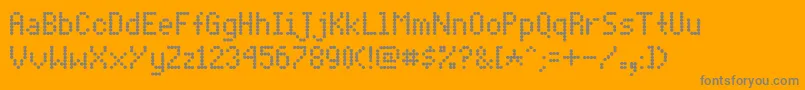 Dotmatri Font – Gray Fonts on Orange Background