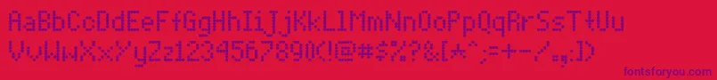 Dotmatri Font – Purple Fonts on Red Background