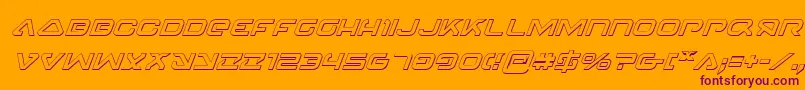 4114Blaster3DItalic Font – Purple Fonts on Orange Background