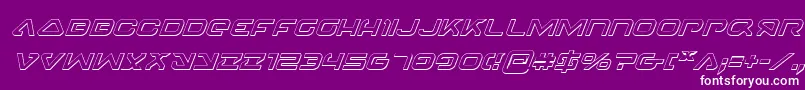 4114Blaster3DItalic Font – White Fonts on Purple Background