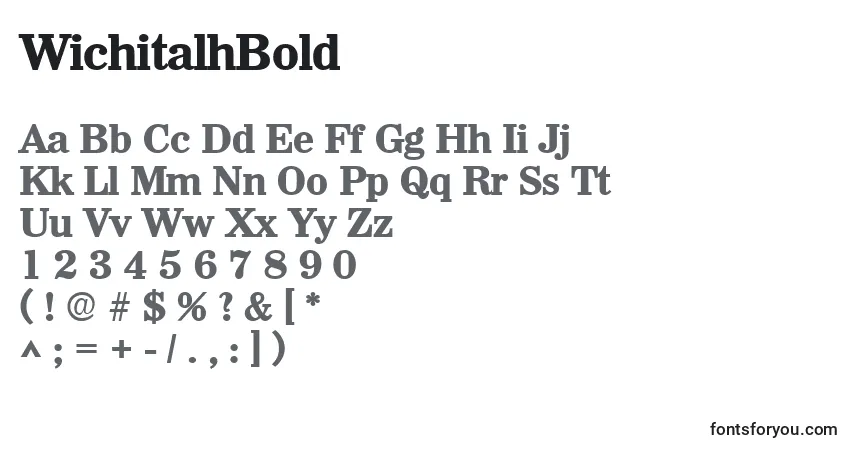 A fonte WichitalhBold – alfabeto, números, caracteres especiais