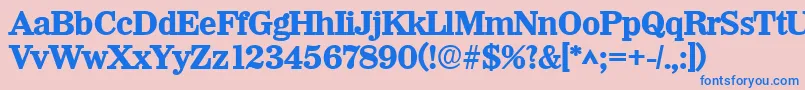 WichitalhBold Font – Blue Fonts on Pink Background