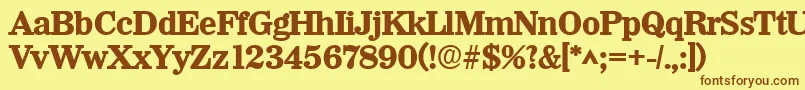 WichitalhBold Font – Brown Fonts on Yellow Background