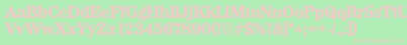 WichitalhBold Font – Pink Fonts on Green Background