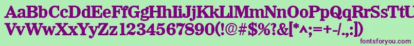 WichitalhBold Font – Purple Fonts on Green Background