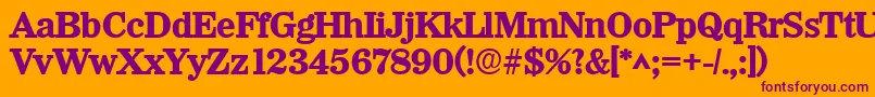 WichitalhBold Font – Purple Fonts on Orange Background