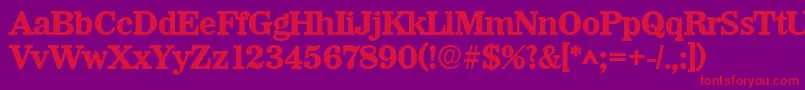 WichitalhBold Font – Red Fonts on Purple Background