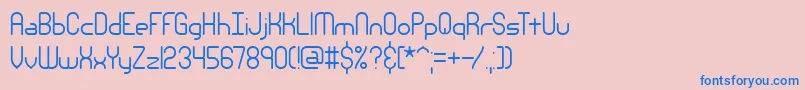 Nsecthin Font – Blue Fonts on Pink Background