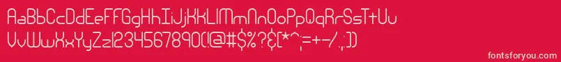 Nsecthin Font – Pink Fonts on Red Background