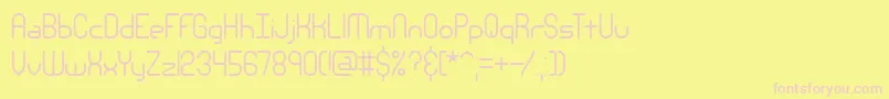 Nsecthin Font – Pink Fonts on Yellow Background