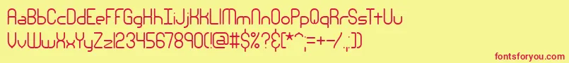 Nsecthin Font – Red Fonts on Yellow Background