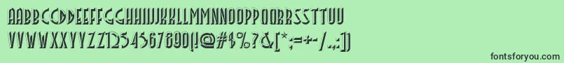 Facets Font – Black Fonts on Green Background