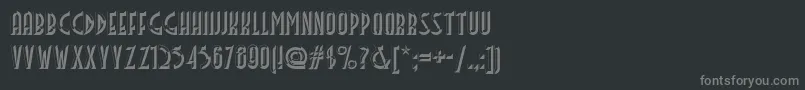 フォントFacets – 黒い背景に灰色の文字