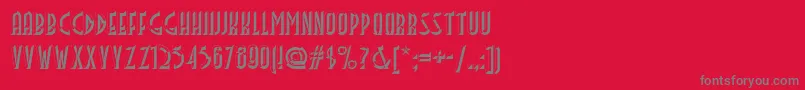 フォントFacets – 赤い背景に灰色の文字