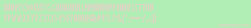 Facets Font – Pink Fonts on Green Background