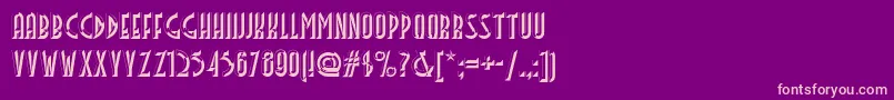 Facets-Schriftart – Rosa Schriften auf violettem Hintergrund