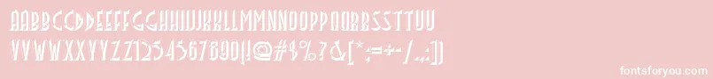 フォントFacets – ピンクの背景に白い文字