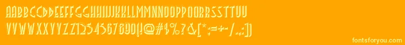 フォントFacets – オレンジの背景に黄色の文字