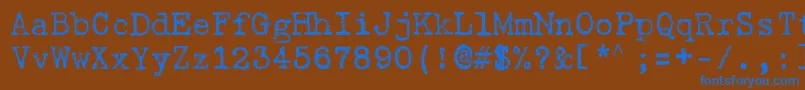GabrieleD Font – Blue Fonts on Brown Background