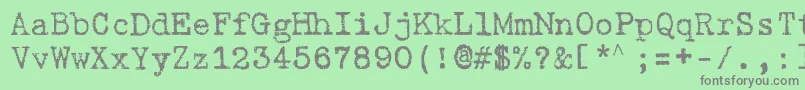 フォントGabrieleD – 緑の背景に灰色の文字