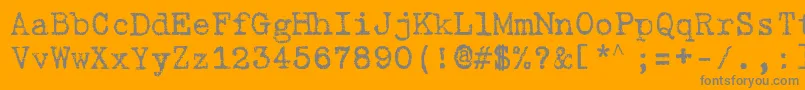 フォントGabrieleD – オレンジの背景に灰色の文字