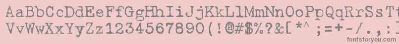 フォントGabrieleD – ピンクの背景に灰色の文字