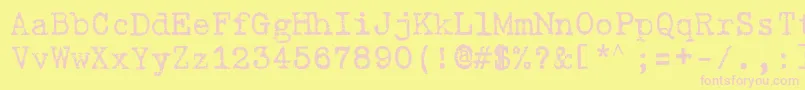 GabrieleD Font – Pink Fonts on Yellow Background