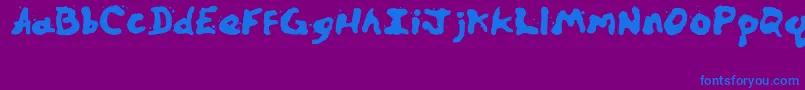 Zillspills Font – Blue Fonts on Purple Background