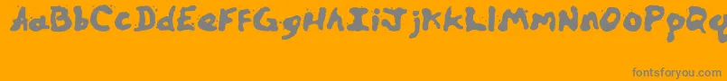 Zillspills Font – Gray Fonts on Orange Background