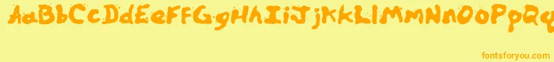 Шрифт Zillspills – оранжевые шрифты на жёлтом фоне