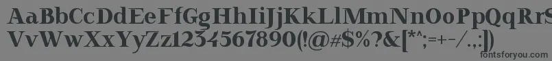 Шрифт Doriel – чёрные шрифты на сером фоне