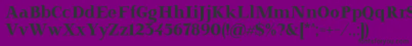 フォントDoriel – 紫の背景に黒い文字