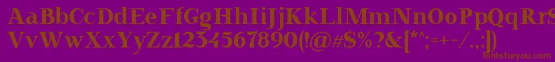 Doriel Font – Brown Fonts on Purple Background