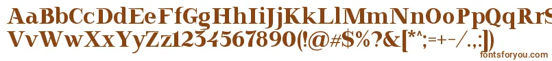 Doriel-Schriftart – Braune Schriften auf weißem Hintergrund