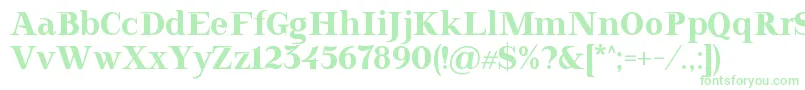 Doriel Font – Green Fonts on White Background