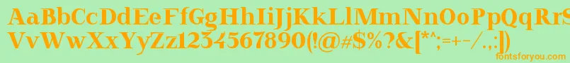 Doriel Font – Orange Fonts on Green Background