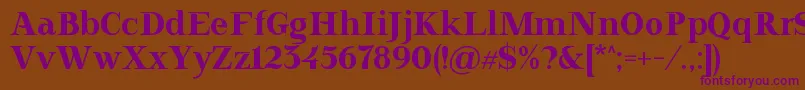 Doriel Font – Purple Fonts on Brown Background