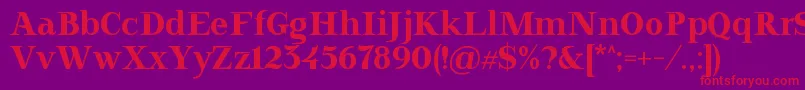 Doriel Font – Red Fonts on Purple Background