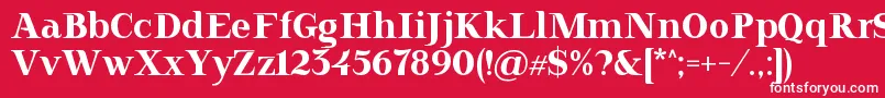 フォントDoriel – 赤い背景に白い文字