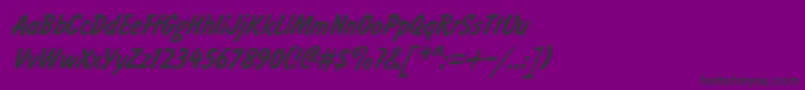 BrushtypeSemiboldItalicRegular Font – Black Fonts on Purple Background