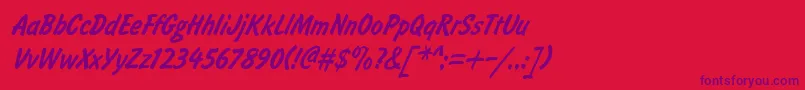 Lisätietoja BrushtypeSemiboldItalicRegular-fontista BrushtypeSemiboldItalicRegular-fontti – violetit fontit punaisella taustalla