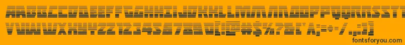 Halfshellherograd Font – Black Fonts on Orange Background