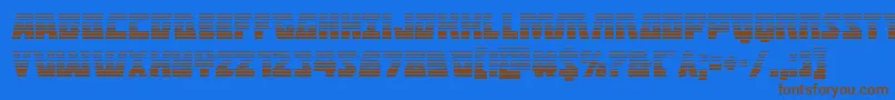 Halfshellherograd Font – Brown Fonts on Blue Background