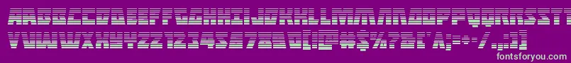 Шрифт Halfshellherograd – зелёные шрифты на фиолетовом фоне