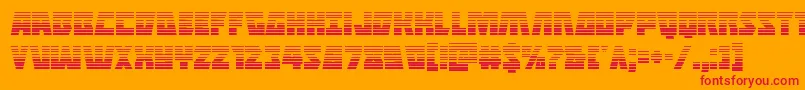 Halfshellherograd Font – Red Fonts on Orange Background