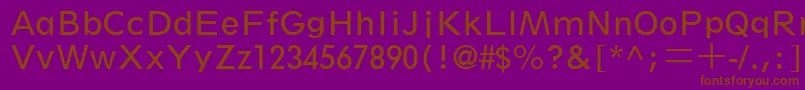 Шрифт ThinxSsi – коричневые шрифты на фиолетовом фоне