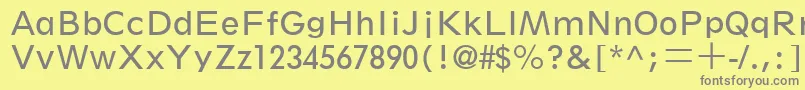 フォントThinxSsi – 黄色の背景に灰色の文字