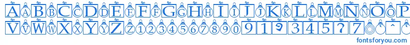 Шрифт Xmasbells – синие шрифты на белом фоне